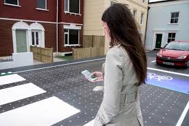 خط کشی هوشمند محل عبور عابر پیاده 